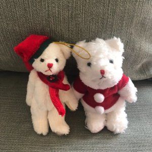 2 Christmas bear charms